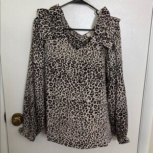 Boutique Leopard Print Women's Top Small